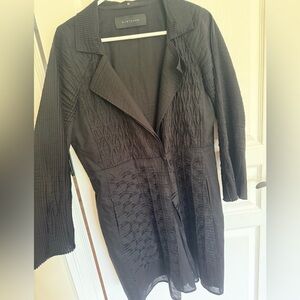 Elie Tahari Black Textured Women's Coat